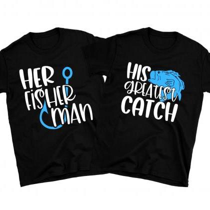 Fisherman Couple Shirts Fisherman Valentines Gift..