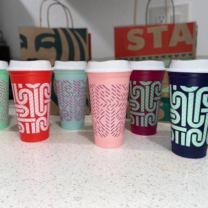 Starbucks Holiday Color Changing Cups, Candy Cane..