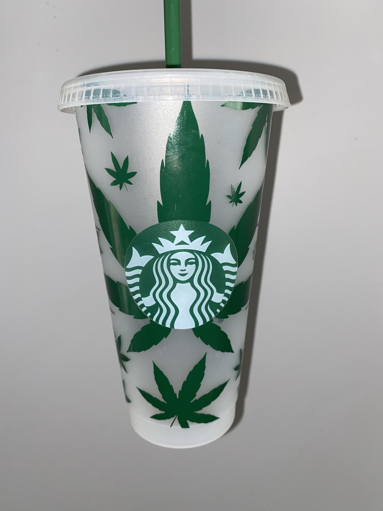 Pot Leaf Starbucks Cup, Starbucks Marijuana Cup, Weed Gift Idea, Pot Head Gift, High Maintenance, Cannabis Coffee Cup, Weed Cup