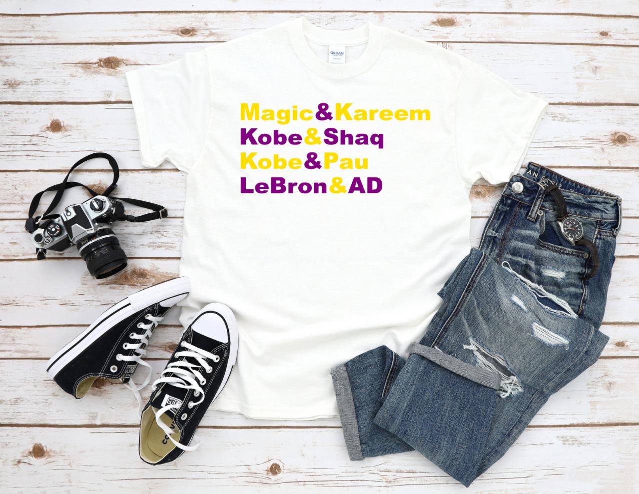 Los Angeles Lakers Inspired Shirt, Dynamic Duos Tshirt, Goats, La, Lakeshow, Laker Greats, Legends